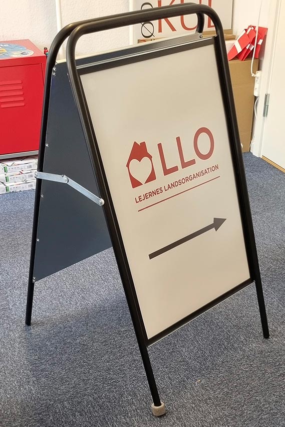 A-Skilte til opstilling på gaden